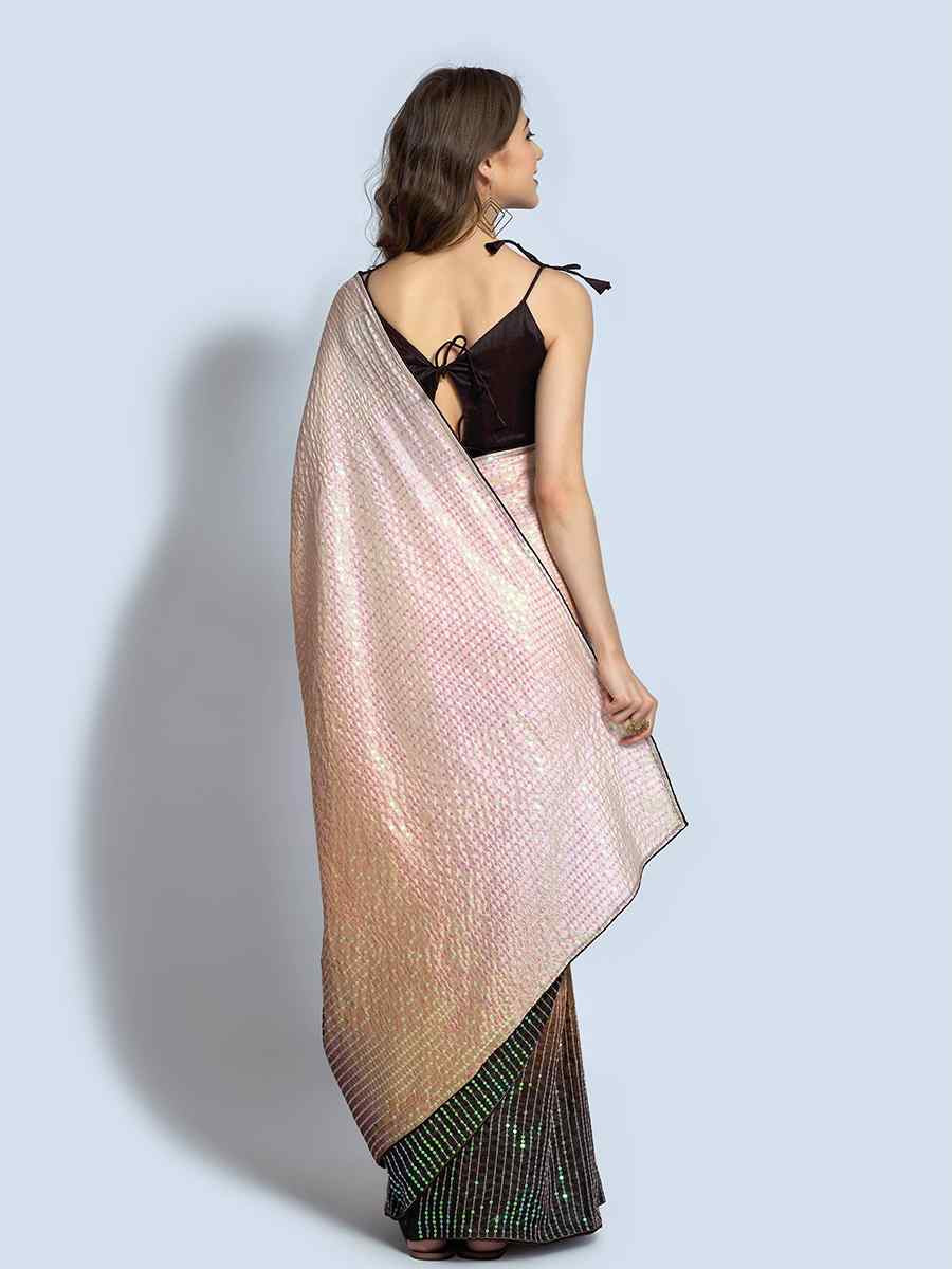 Multi Heavy Vichitra Silk Printed Festival Wedding Fancy Heavy Border Saree
