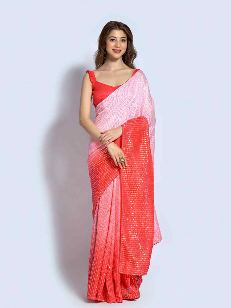 Multi Heavy Vichitra Silk Printed Festival Wedding Fancy Heavy Border Saree