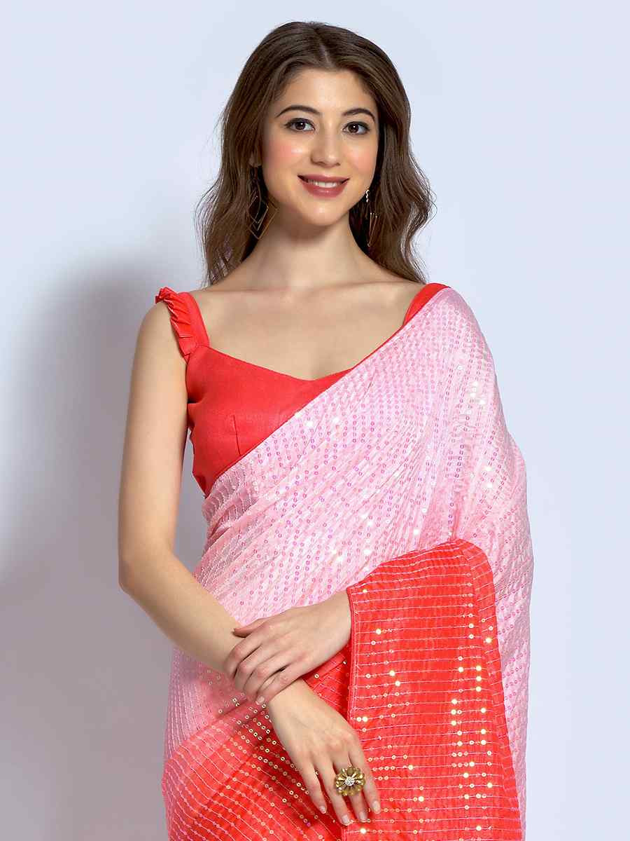 Multi Heavy Vichitra Silk Printed Festival Wedding Fancy Heavy Border Saree