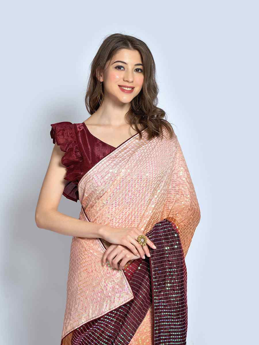 Multi Heavy Vichitra Silk Printed Festival Wedding Fancy Heavy Border Saree
