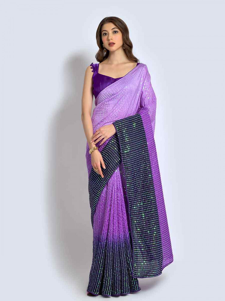 Multi Heavy Vichitra Silk Printed Festival Wedding Fancy Heavy Border Saree