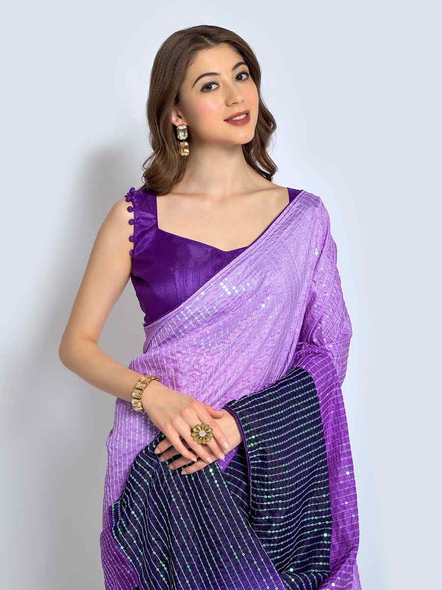 Multi Heavy Vichitra Silk Printed Festival Wedding Fancy Heavy Border Saree
