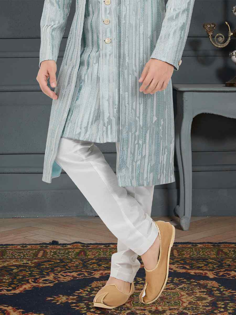 Multi Imported Jecquard Woven Festival Party Sherwani