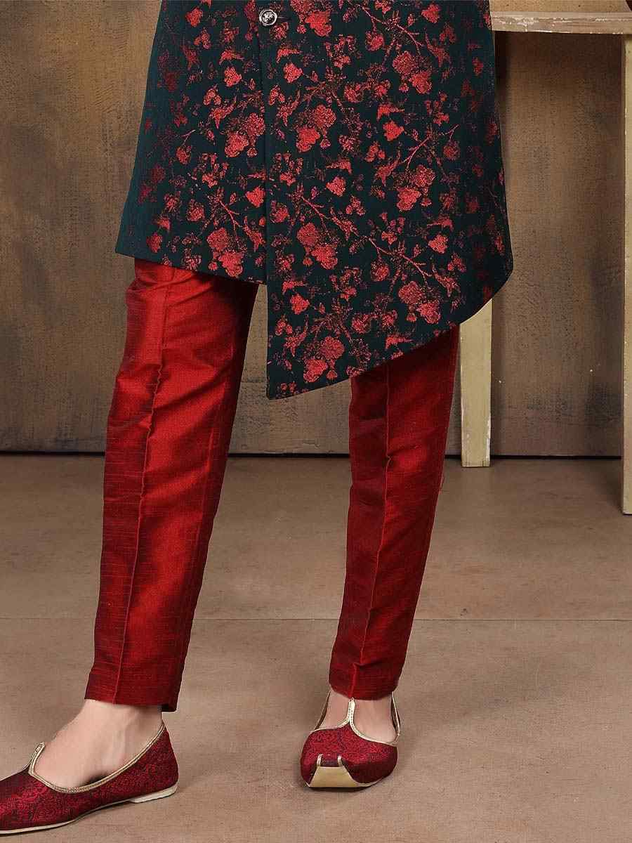 Multi Imported Woven Groom Wedding Sherwani