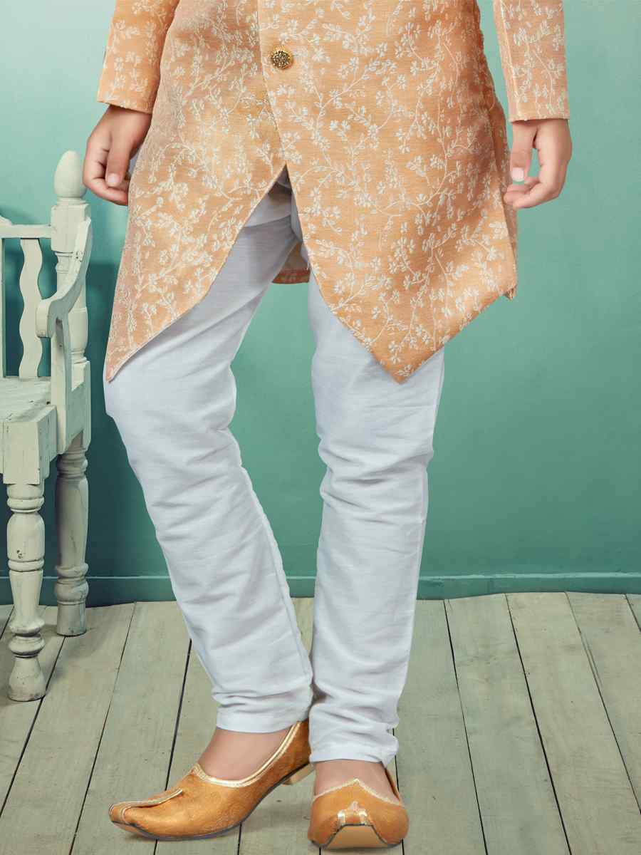 Multi Jacquard Embroidered Party Festival Kurta Pyjama Boys Wear