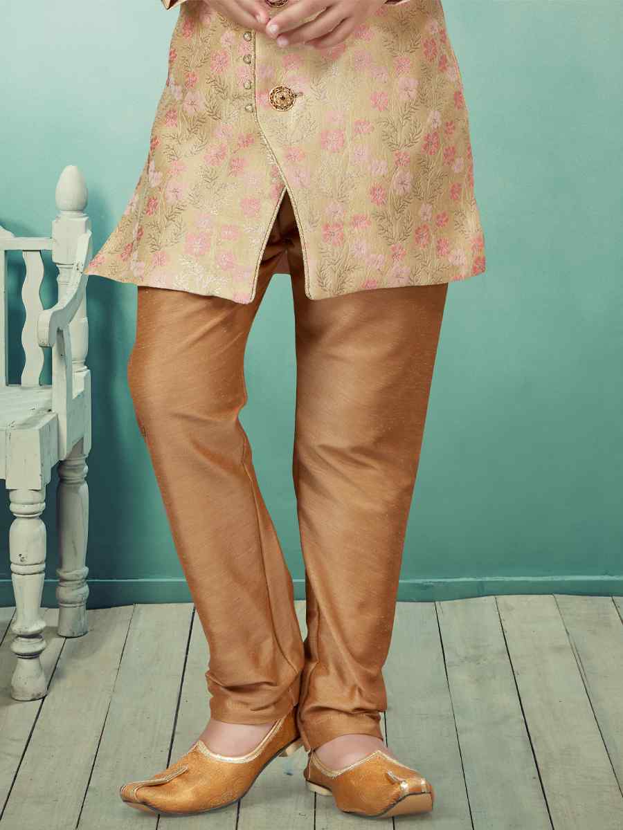 Multi Jacquard Embroidered Party Festival Kurta Pyjama Boys Wear