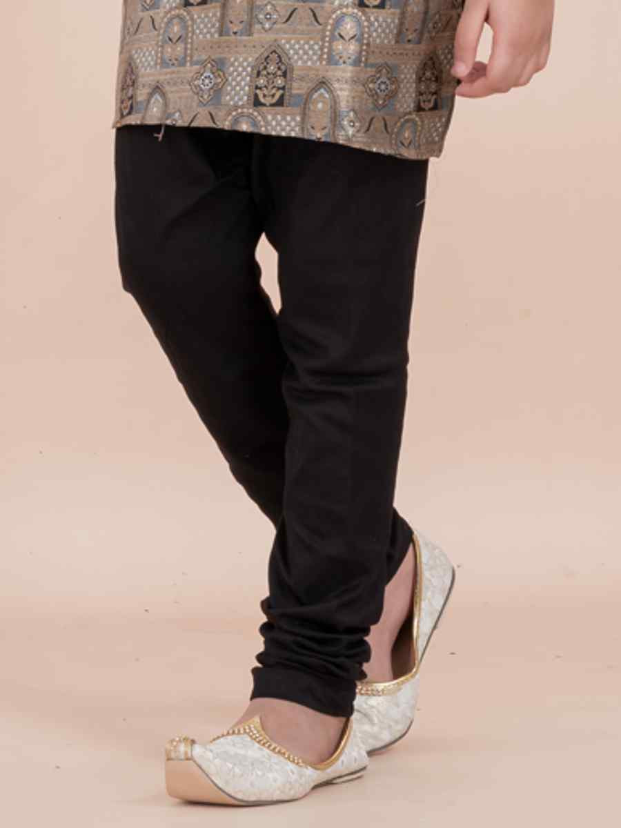 Multi Jacquard Slik Embroidered Festival Traditional Kurta Pyjama Boys Wear