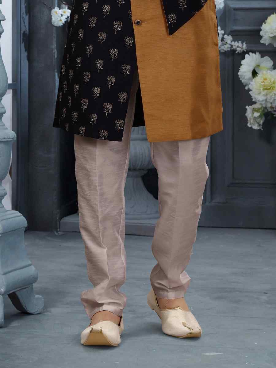 Multi Jacquard Woven Festival Wedding Sherwani