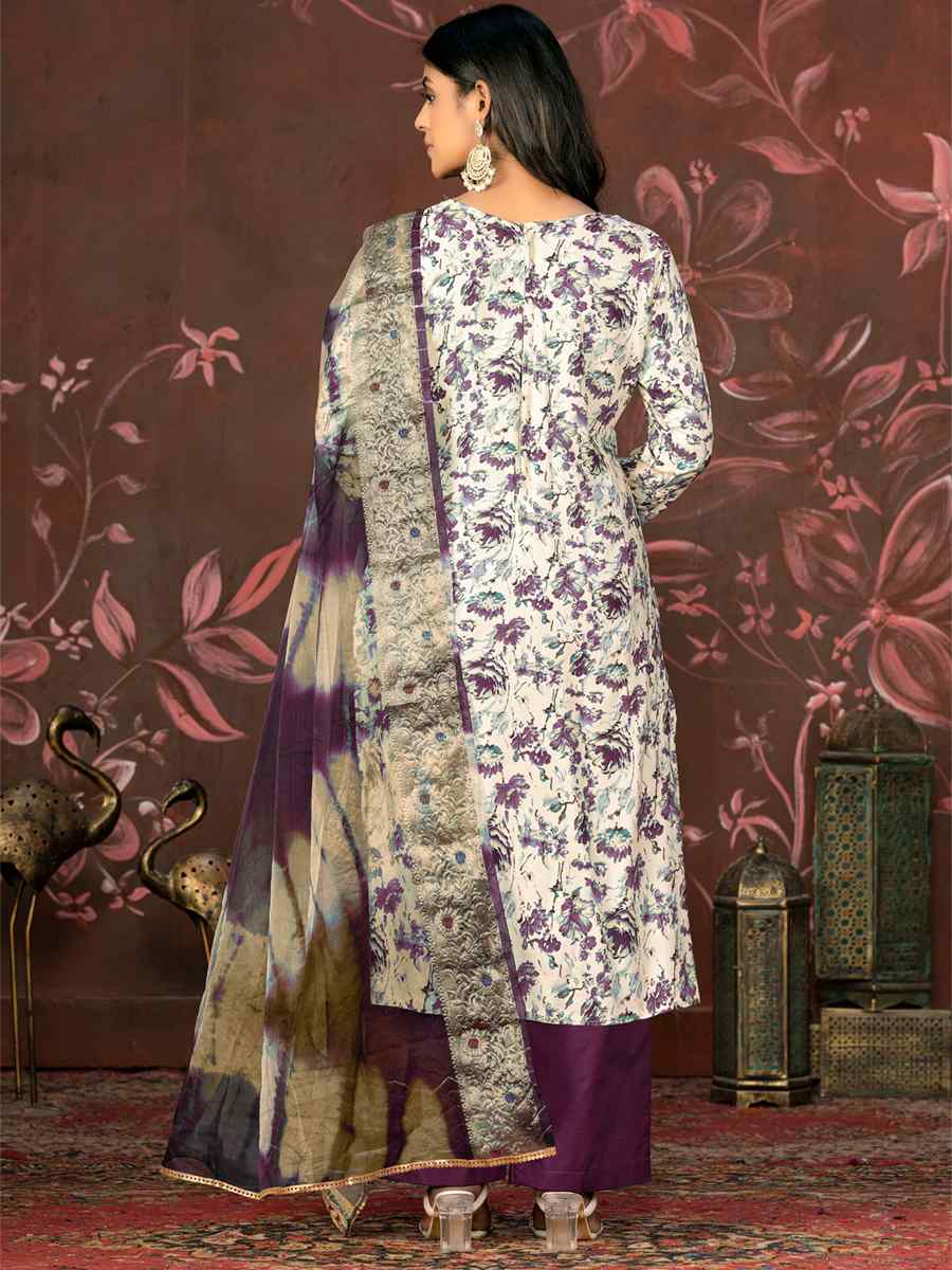 Multi Jam Cotton Embroidered Casual Festival Pant Salwar Kameez