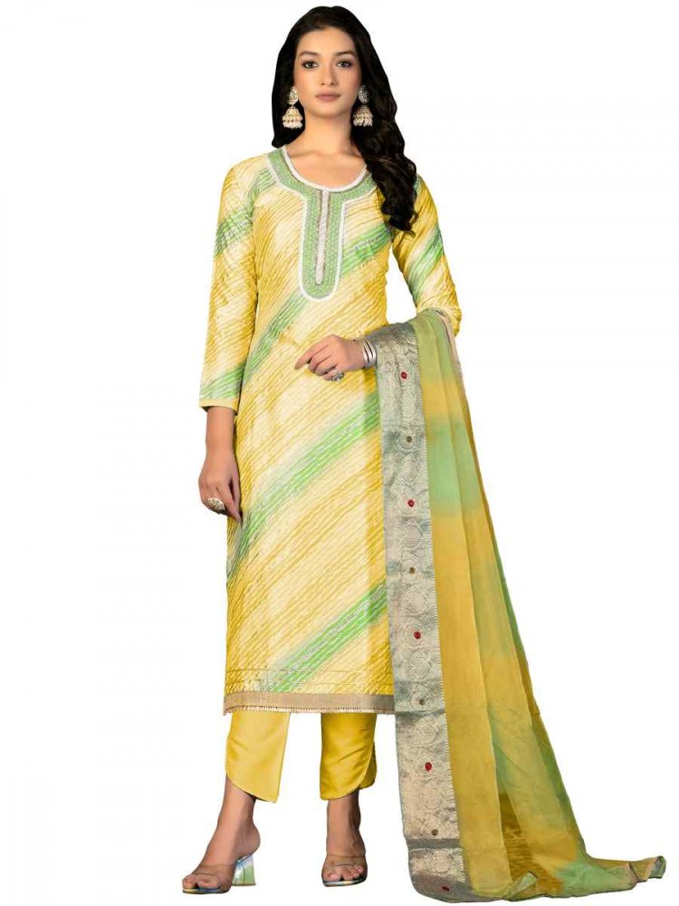 Multi Jam Cotton Printed Casual Festival Pant Salwar Kameez