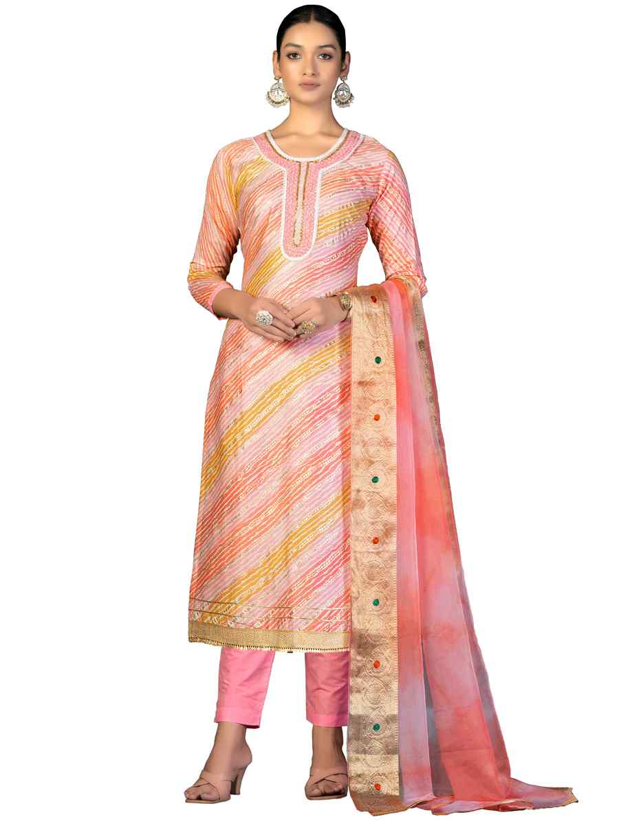Multi Jam Cotton Printed Casual Festival Pant Salwar Kameez