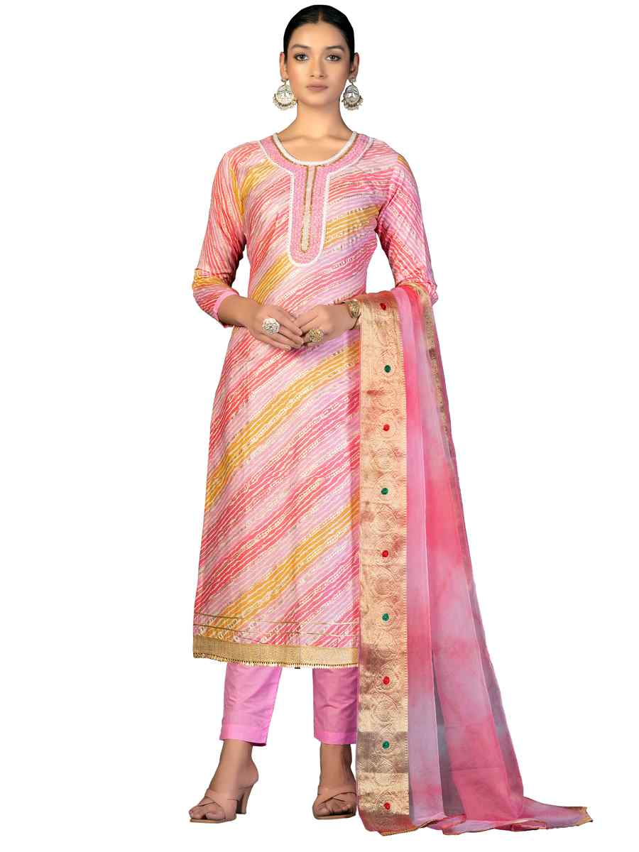 Multi Jam Cotton Printed Casual Festival Pant Salwar Kameez