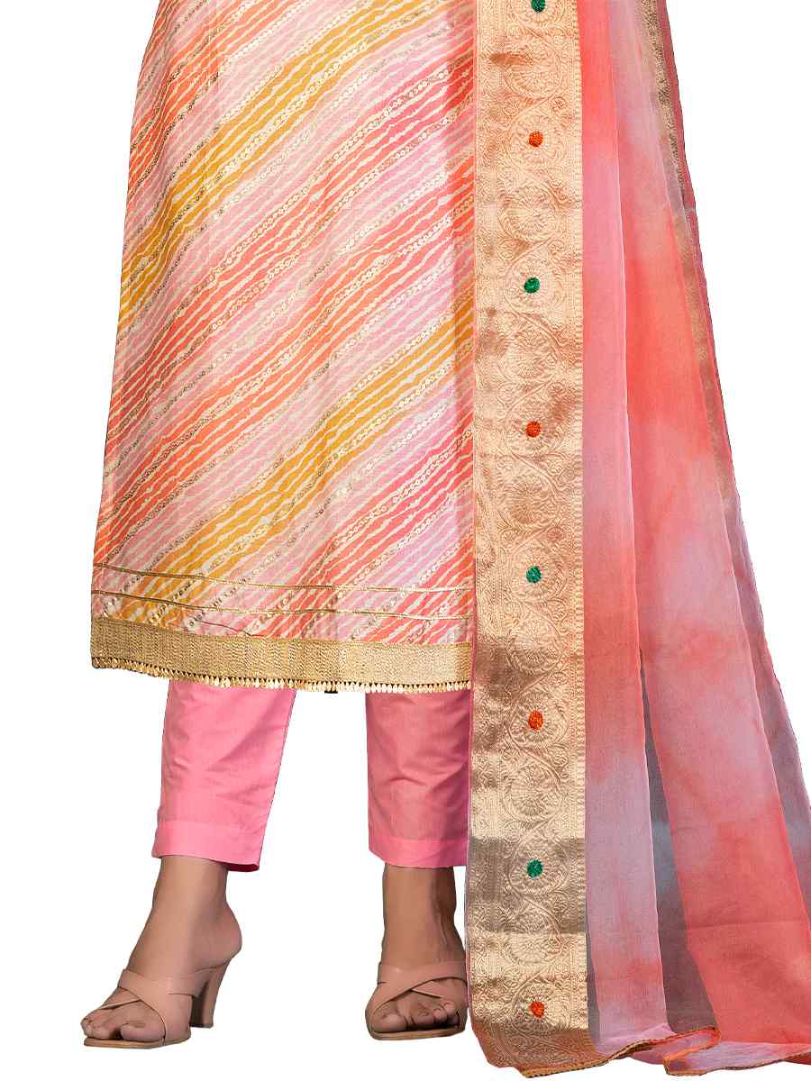 Multi Jam Cotton Printed Casual Festival Pant Salwar Kameez