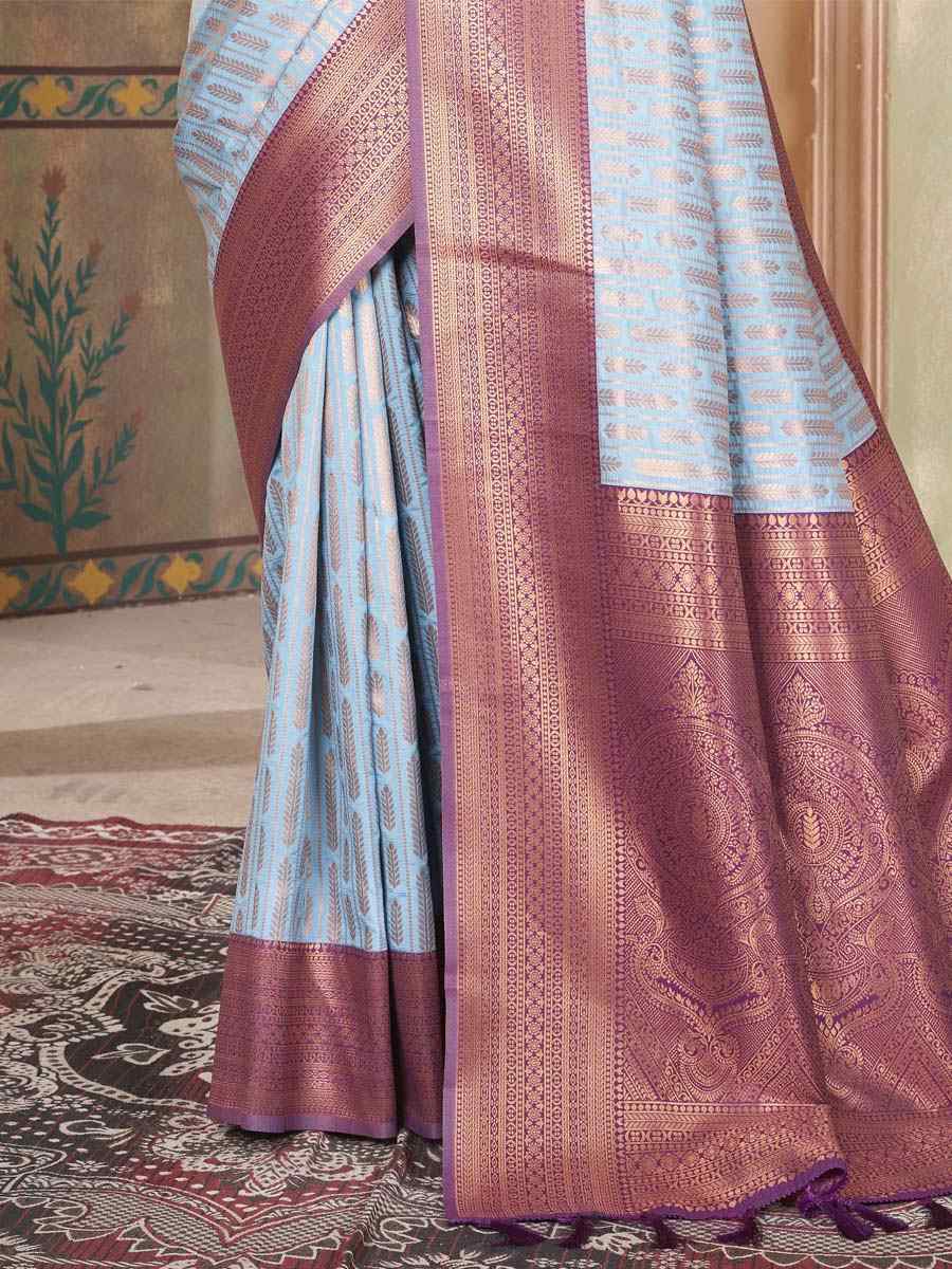 Multi Kanjivaram Silk Handwoven Wedding Festival Heavy Border Saree