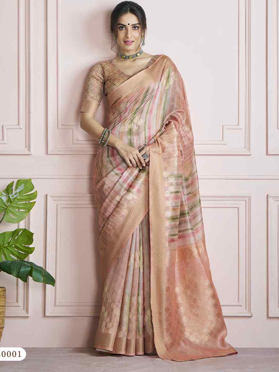 Multi Khadi Silk Handwoven Festival Wedding Fancy Heavy Border Saree