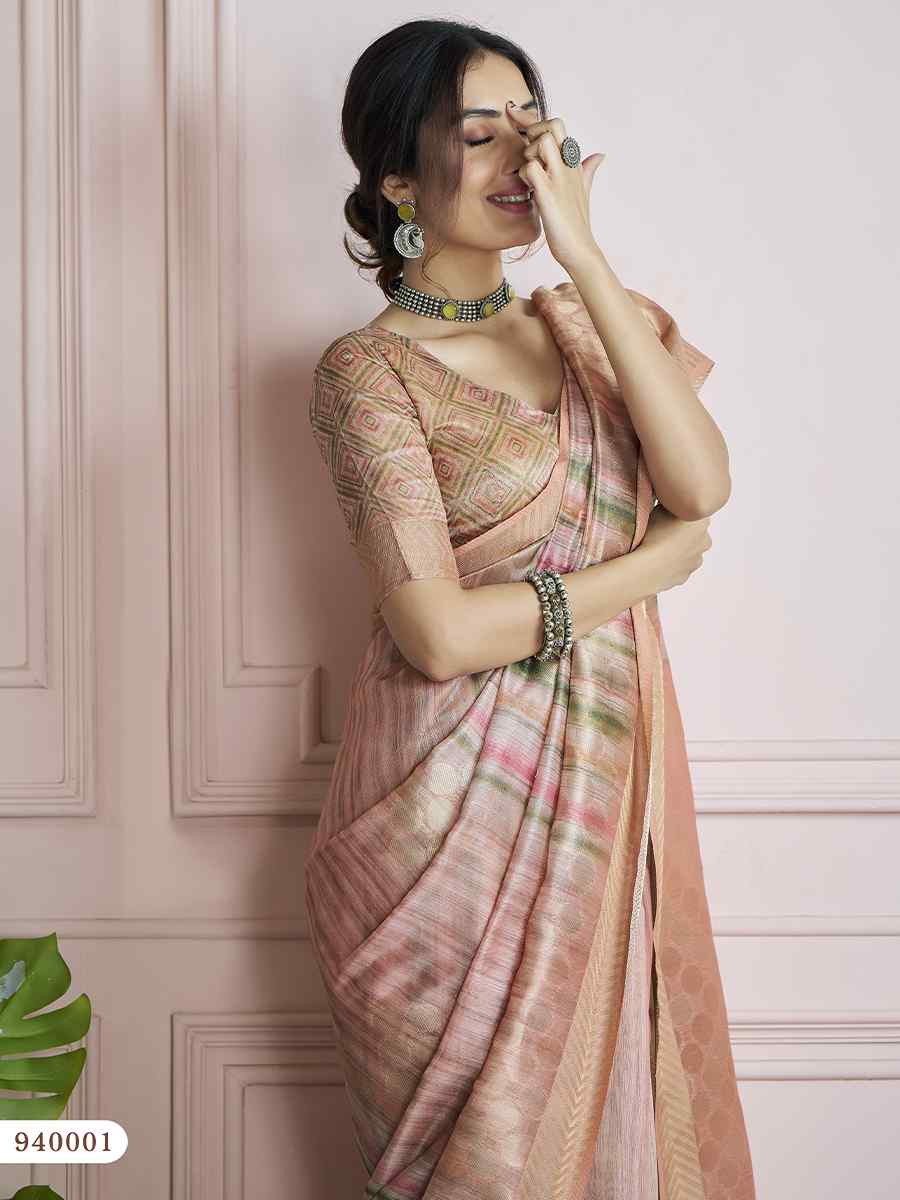 Multi Khadi Silk Handwoven Festival Wedding Fancy Heavy Border Saree