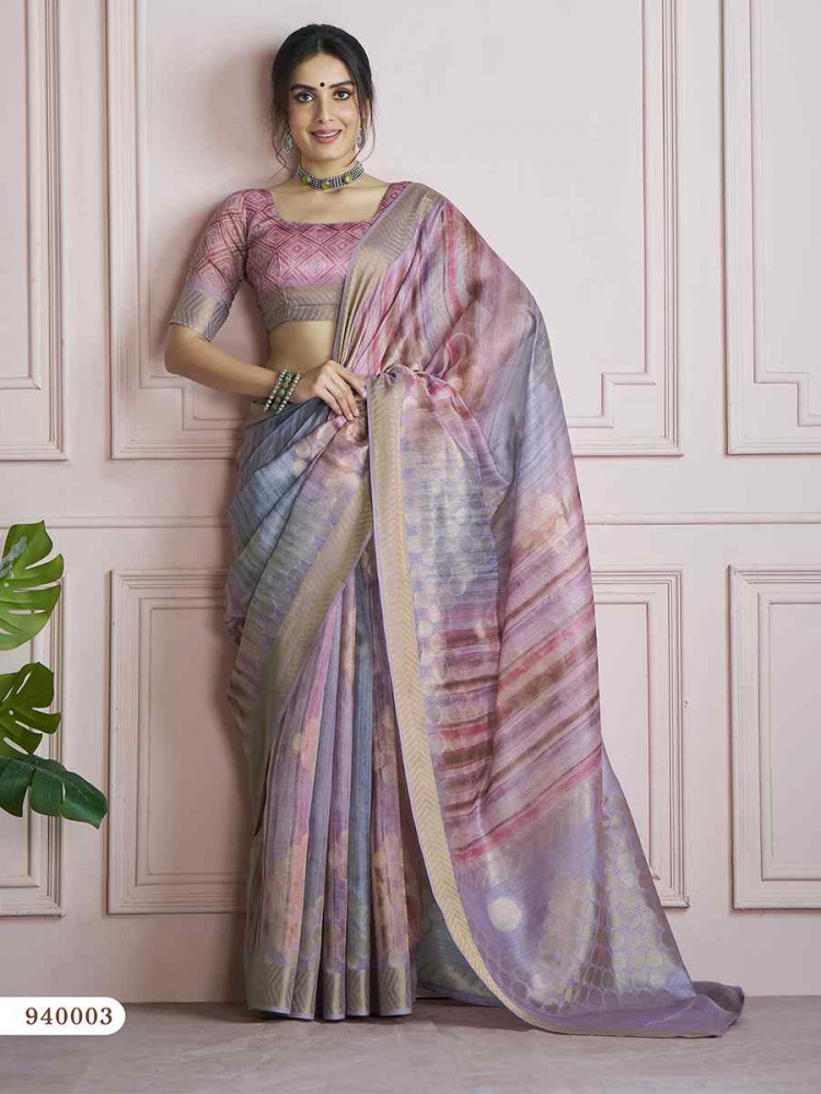 Multi Khadi Silk Handwoven Festival Wedding Fancy Heavy Border Saree