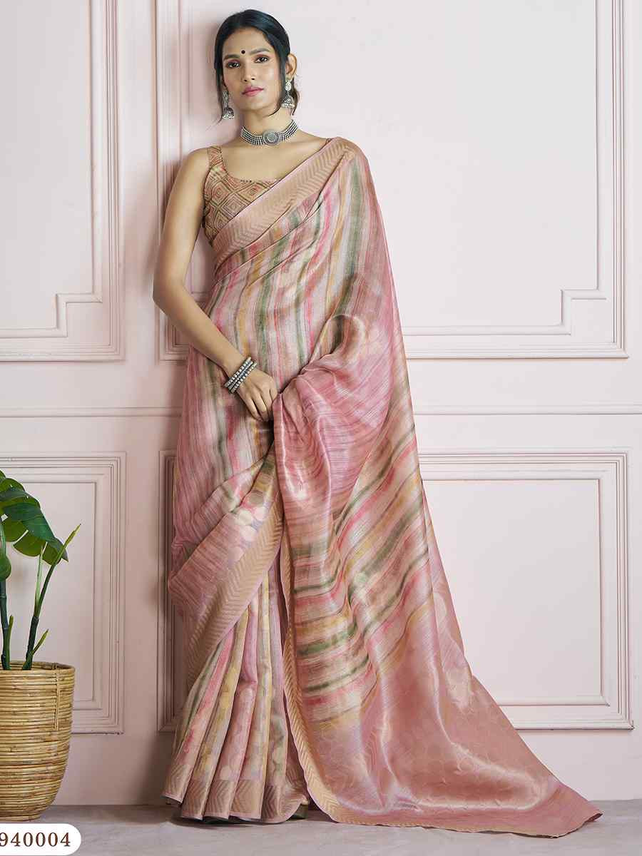 Multi Khadi Silk Handwoven Festival Wedding Fancy Heavy Border Saree