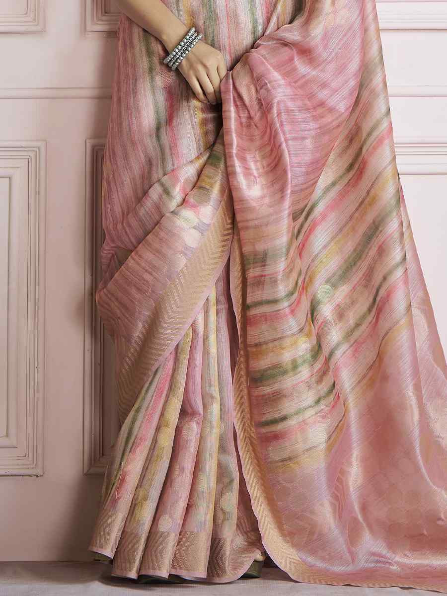 Multi Khadi Silk Handwoven Festival Wedding Fancy Heavy Border Saree