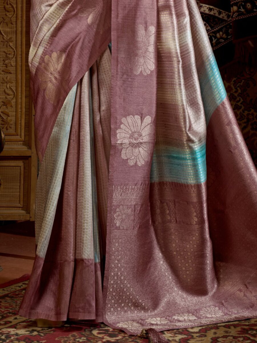 Multi Kota Silk Handwoven Wedding Reception Party Casual Heavy Border Sarees