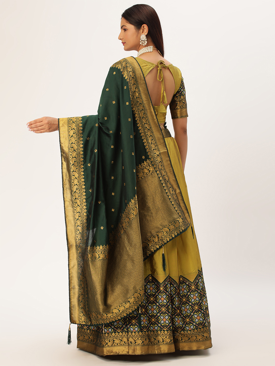 Multi Lichi Silk Zari Festival Traditional Lehenga Choli