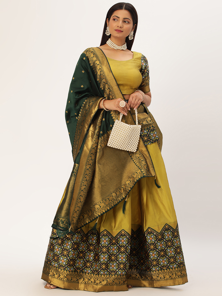 Multi Lichi Silk Zari Festival Traditional Lehenga Choli