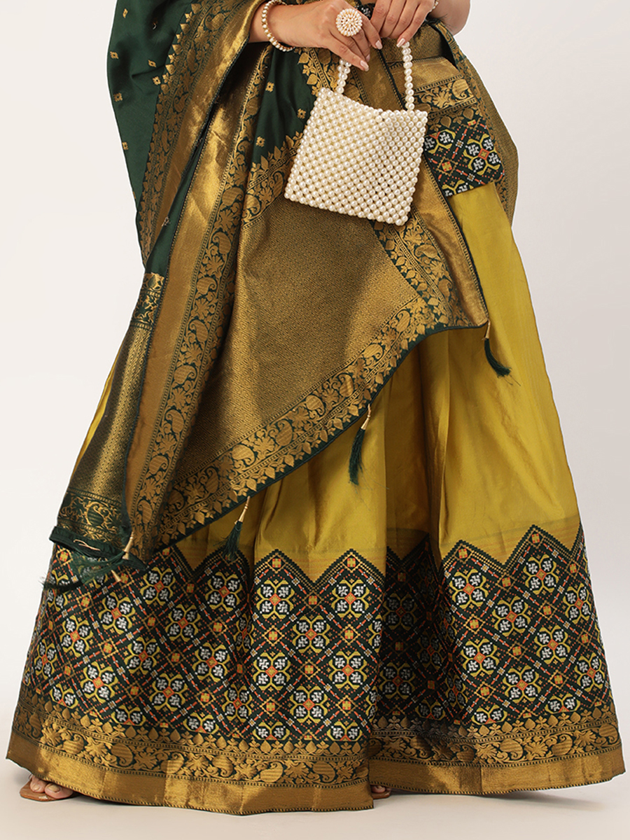 Multi Lichi Silk Zari Festival Traditional Lehenga Choli