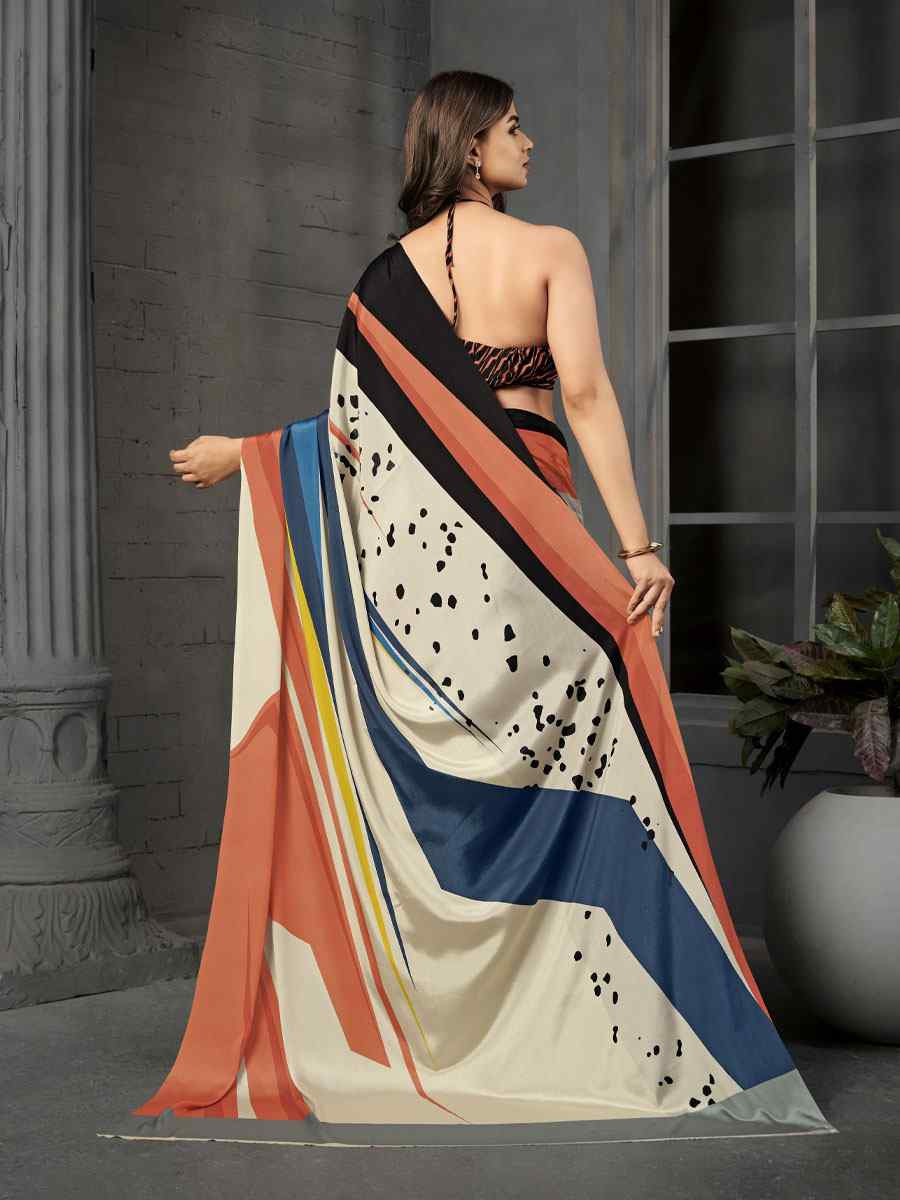 Multi Malai Crepe Silk Printed Casual Reception Festival Wedding Fancy Classic Style Sarees