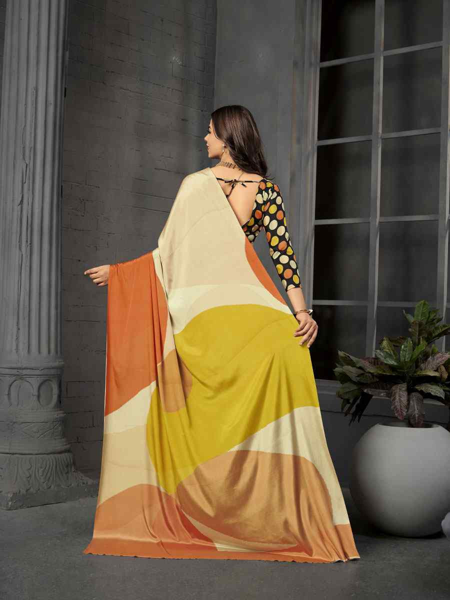 Multi Malai Crepe Silk Printed Casual Reception Festival Wedding Fancy Classic Style Sarees