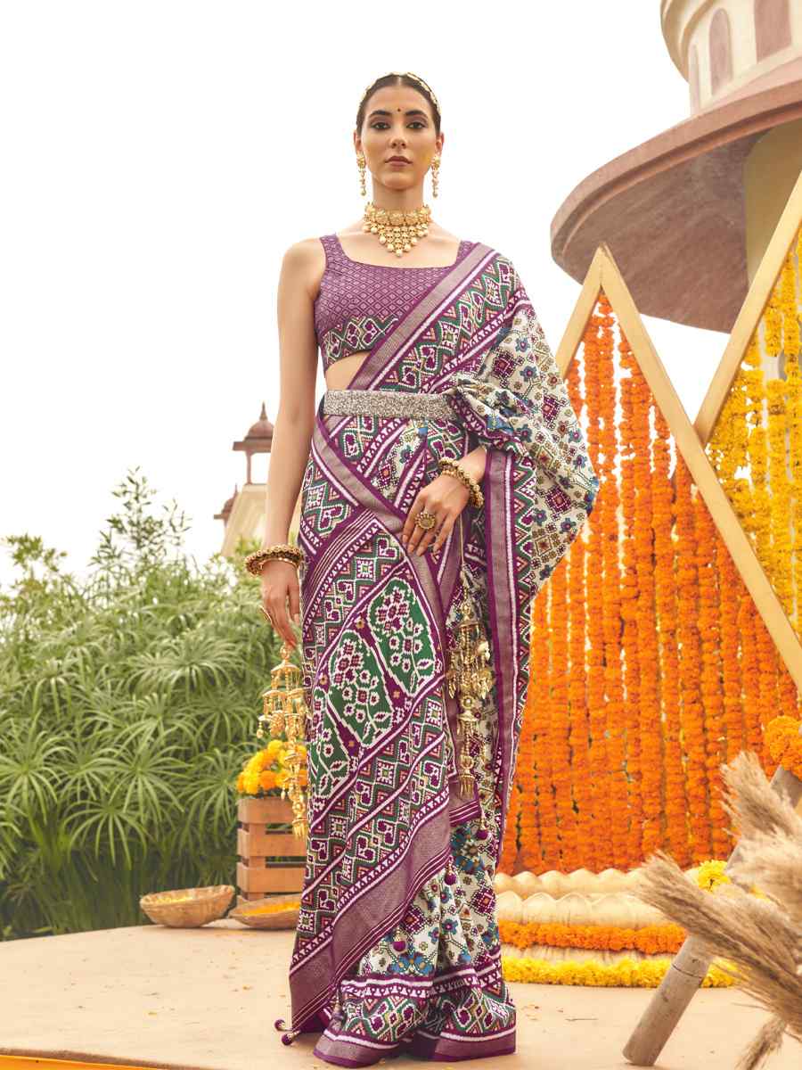 Multi Mercerized Sigma Silk Printed Casual Festival Contemporary Saree