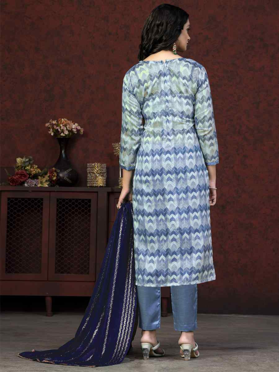 Multi Modal Cotton Embroidered Casual Festival Pant Salwar Kameez