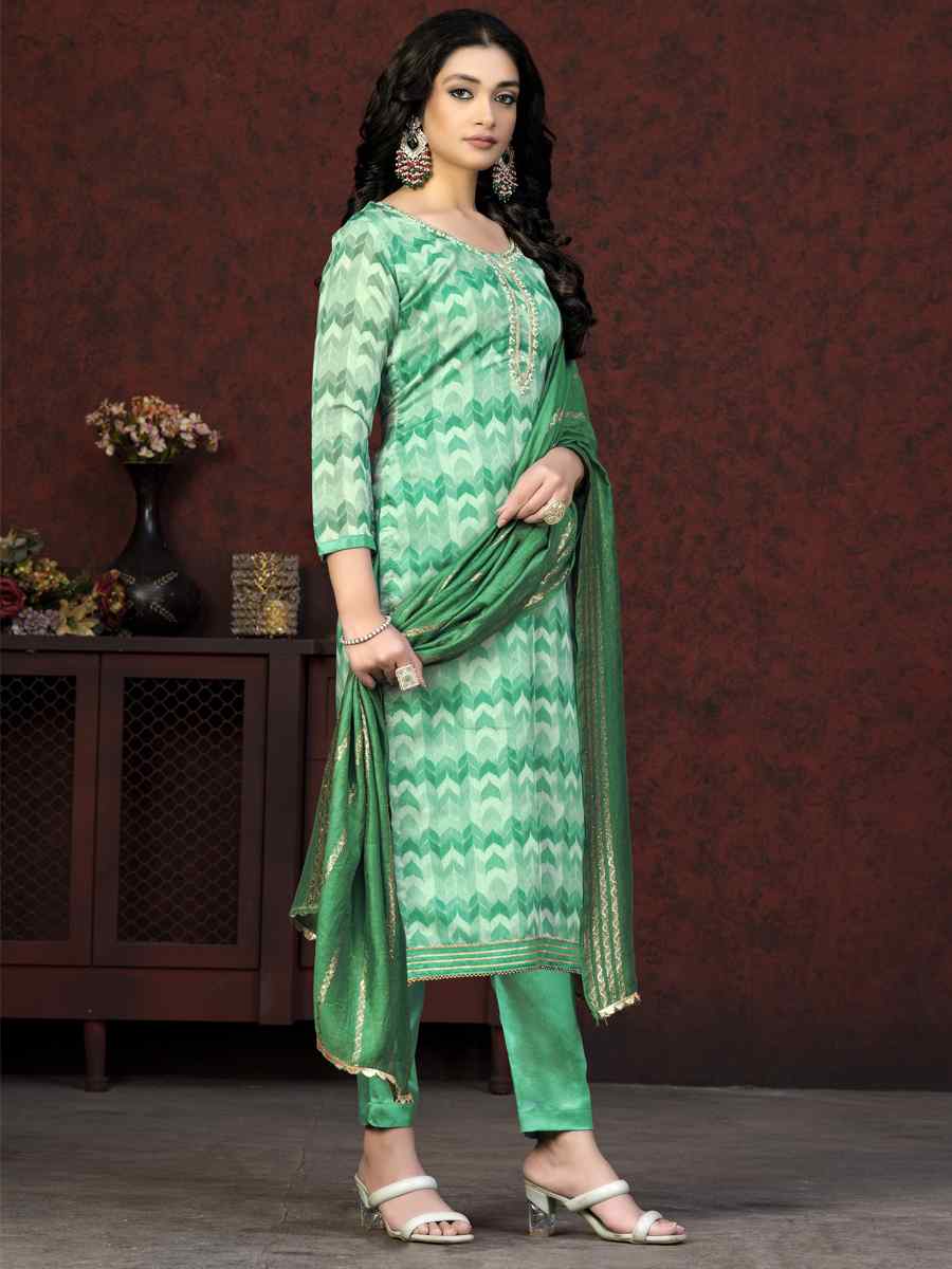 Multi Modal Cotton Embroidered Casual Festival Pant Salwar Kameez