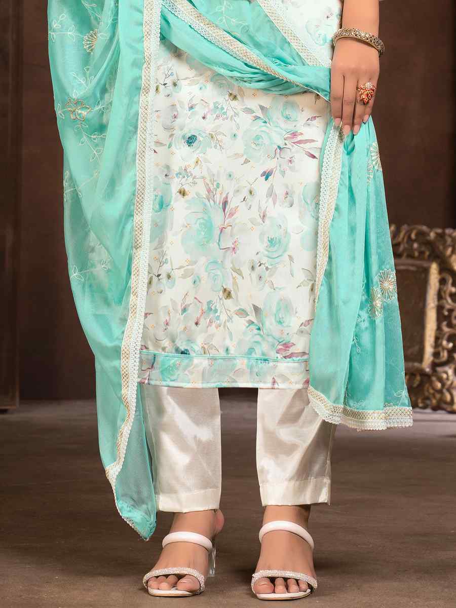 Multi Modal Cotton Embroidered Casual Festival Pant Salwar Kameez