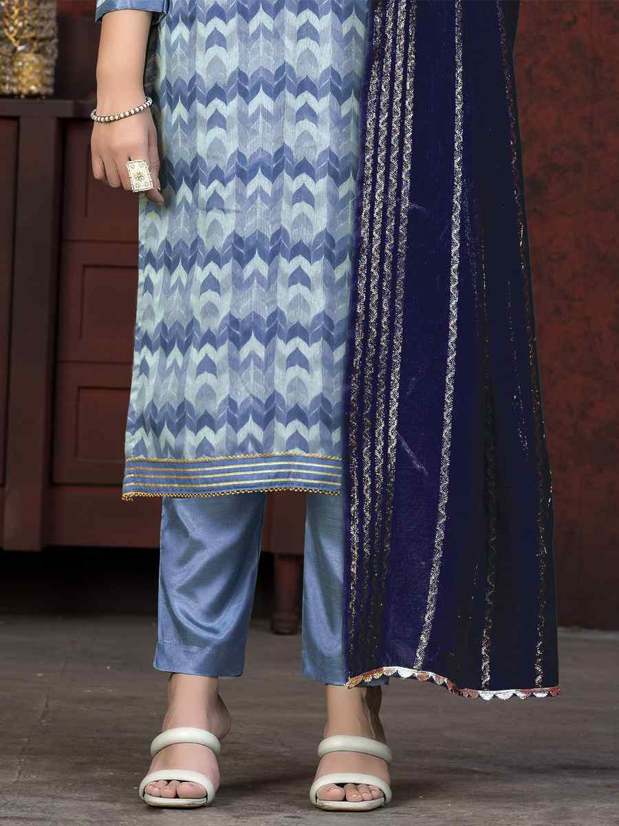 Multi Modal Cotton Embroidered Casual Festival Pant Salwar Kameez