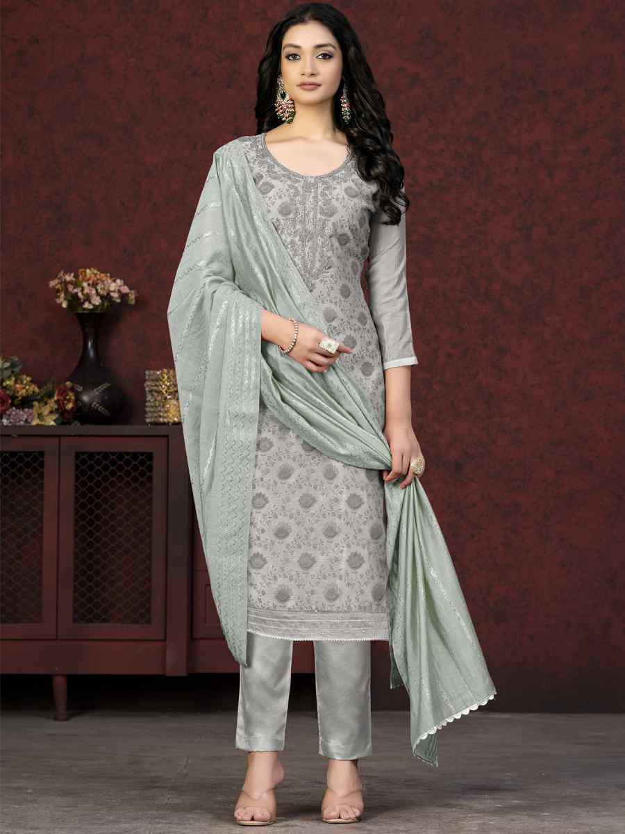 Multi Modal Cotton Embroidered Casual Festival Pant Salwar Kameez