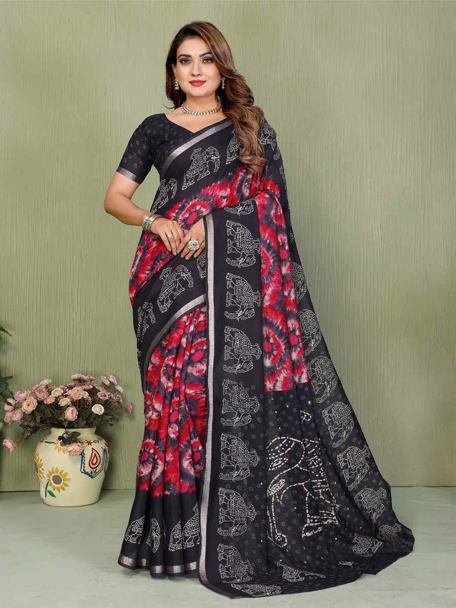 Multi Mul Cotton Printed Casual Reception Festival Wedding Fancy Classic Style Sarees