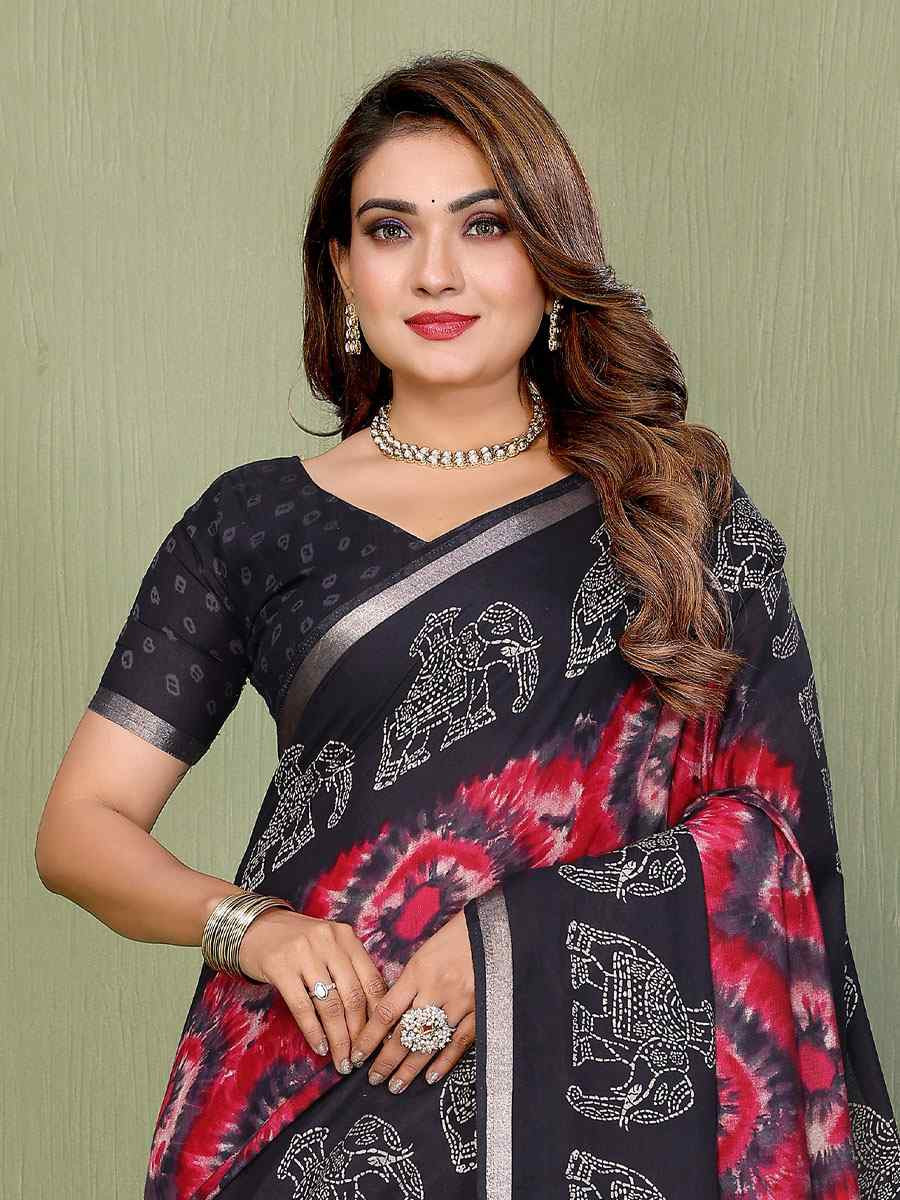 Multi Mul Cotton Printed Casual Reception Festival Wedding Fancy Classic Style Sarees