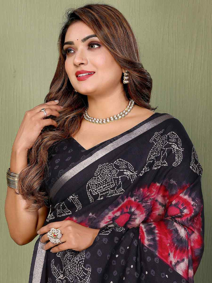 Multi Mul Cotton Printed Casual Reception Festival Wedding Fancy Classic Style Sarees