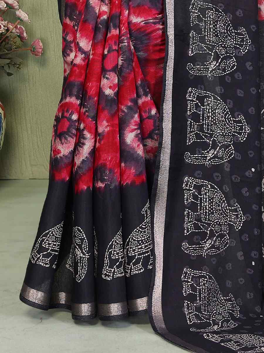 Multi Mul Cotton Printed Casual Reception Festival Wedding Fancy Classic Style Sarees