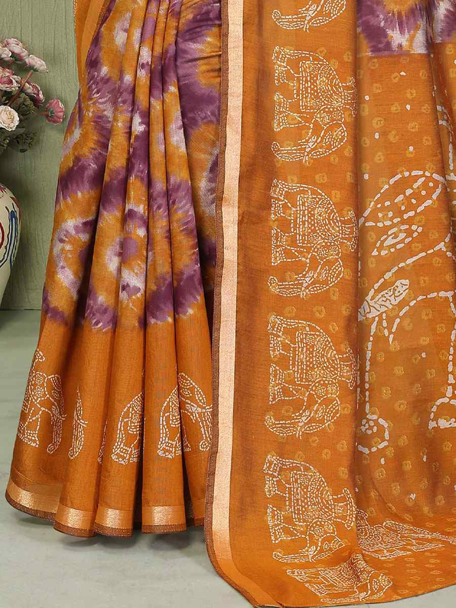 Multi Mul Cotton Printed Casual Reception Festival Wedding Fancy Classic Style Sarees