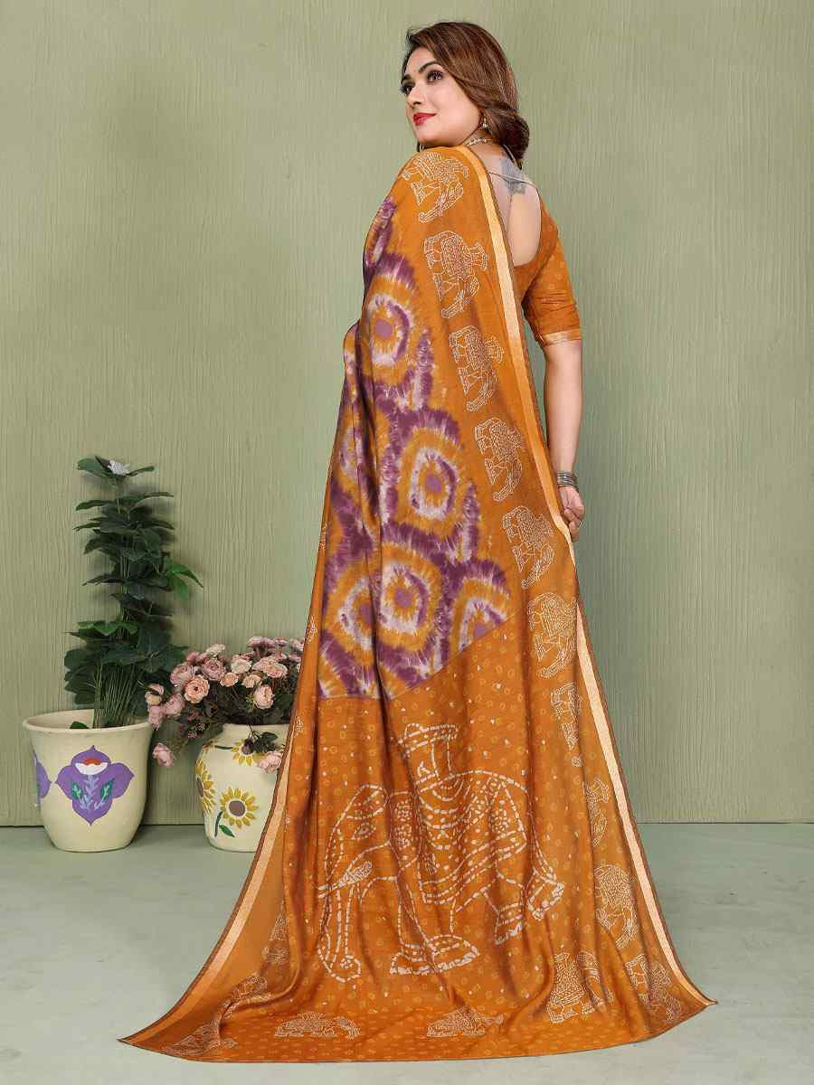 Multi Mul Cotton Printed Casual Reception Festival Wedding Fancy Classic Style Sarees