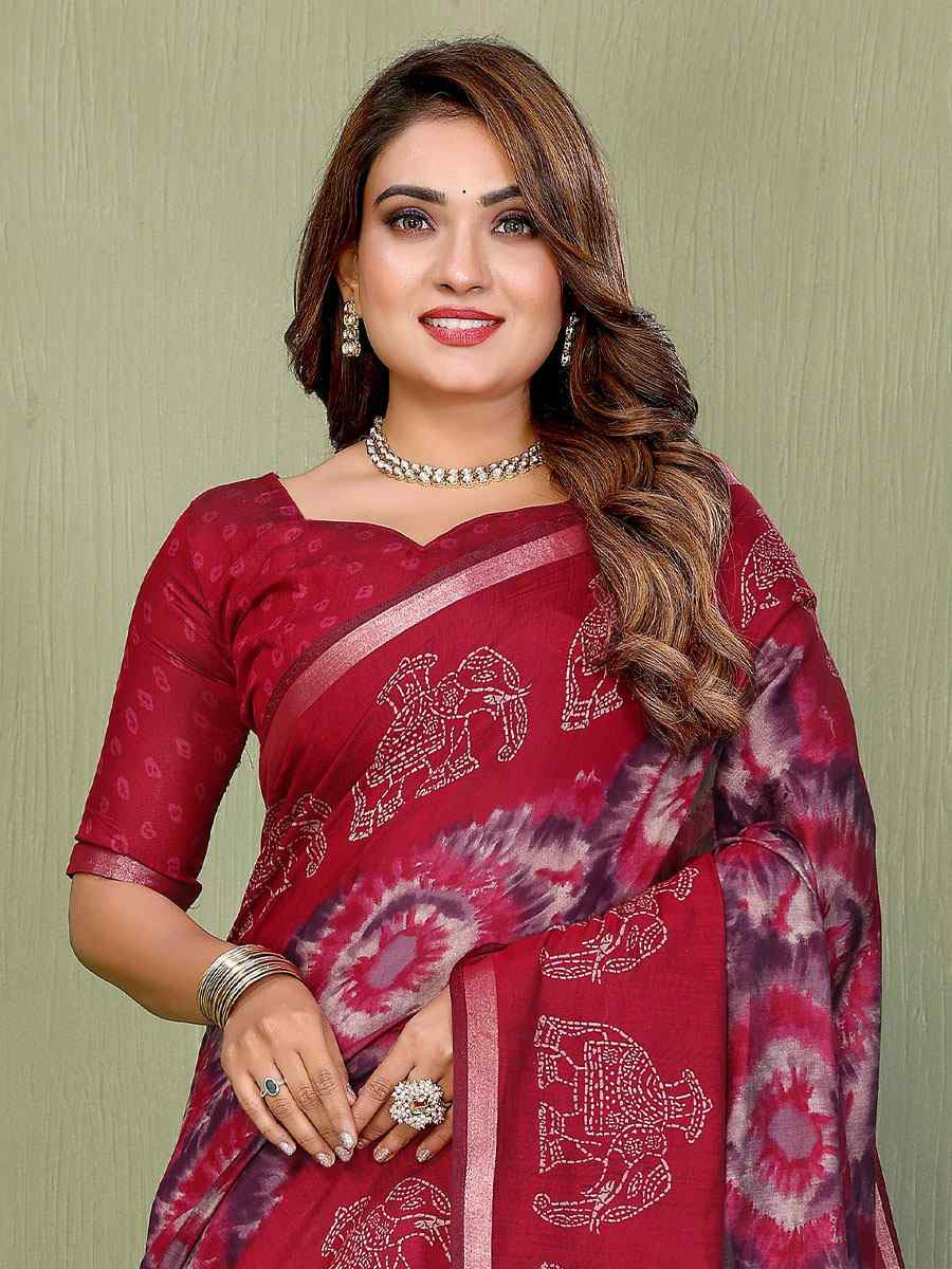 Multi Mul Cotton Printed Casual Reception Festival Wedding Fancy Classic Style Sarees