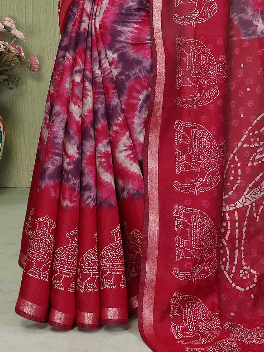 Multi Mul Cotton Printed Casual Reception Festival Wedding Fancy Classic Style Sarees