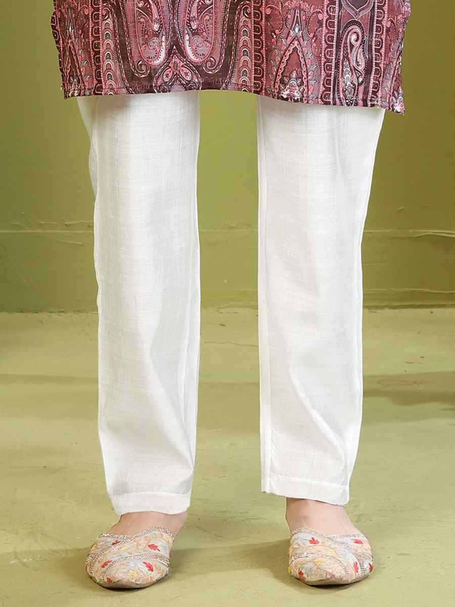 Multi Muslin Cotton Embroidery And Printed Festival Wedding Party Mens Kurta