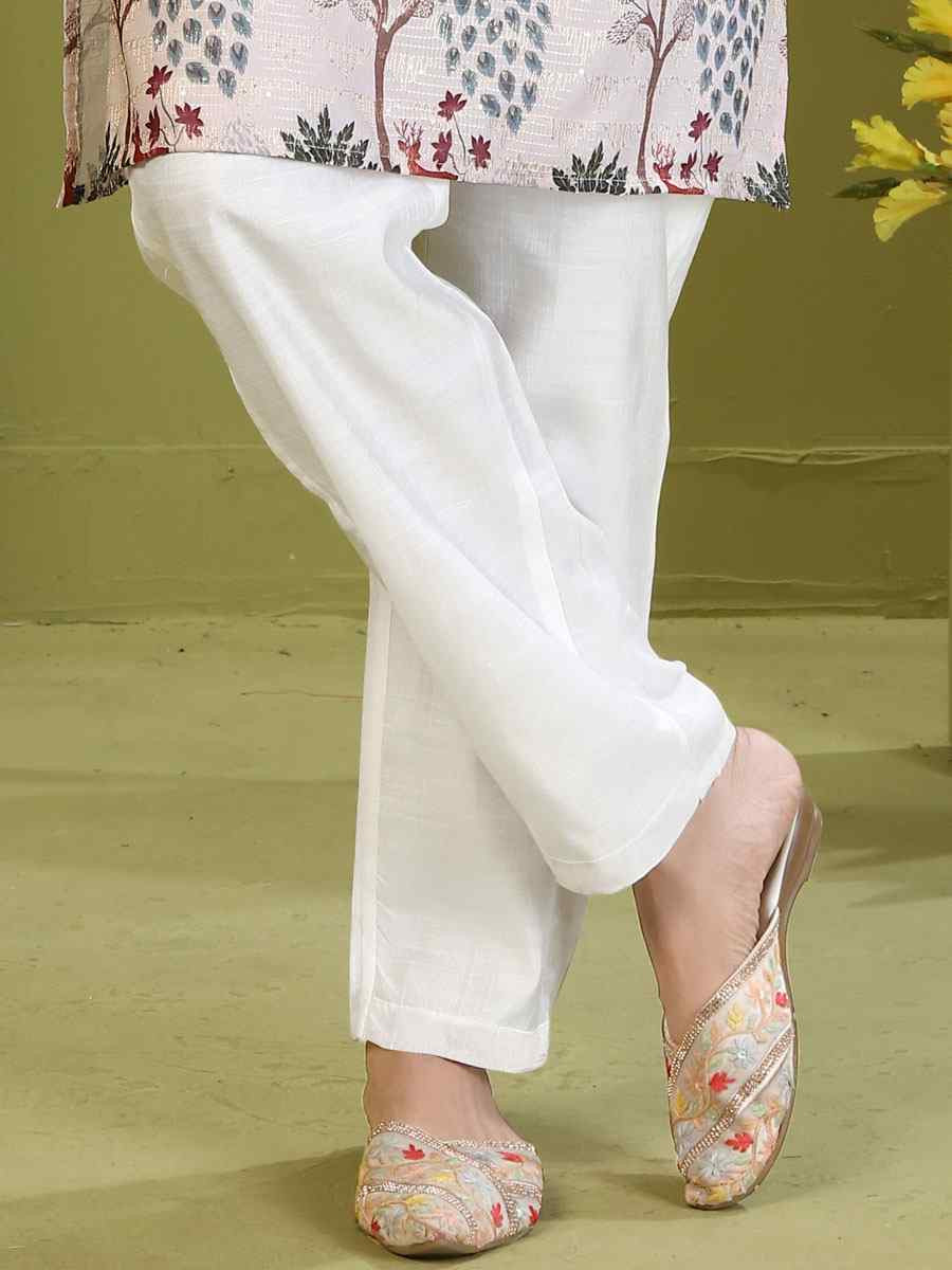 Multi Muslin Cotton Embroidery And Printed Festival Wedding Party Mens Kurta