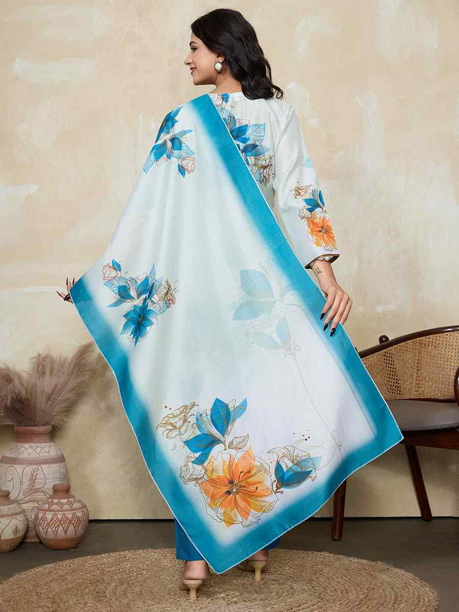 Multi Muslin Silk Printed Party Wedding Festival Casual Ready Pant Salwar Kameez