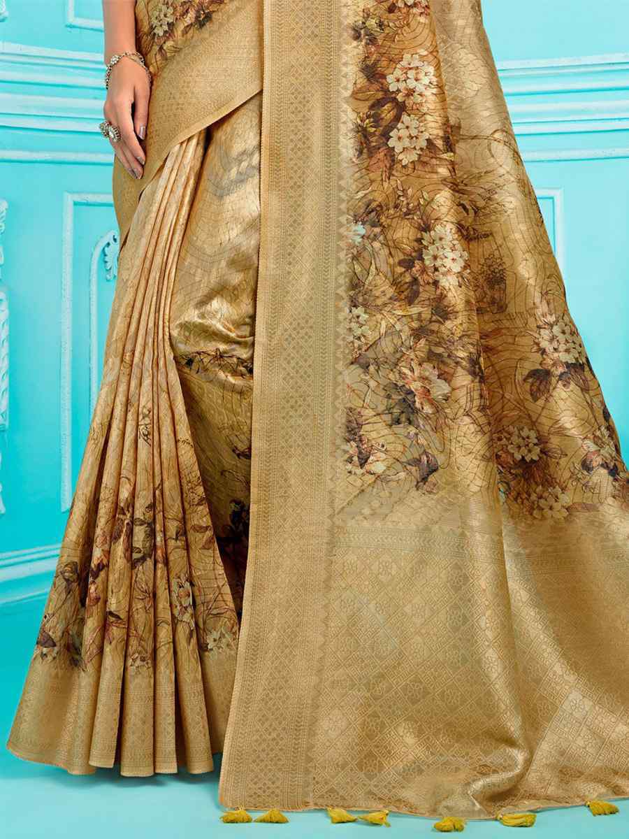 Multi Organza Handwoven Wedding Festival Heavy Border Saree
