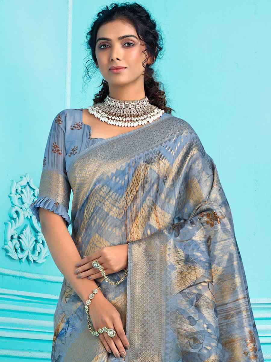 Multi Organza Handwoven Wedding Festival Heavy Border Saree