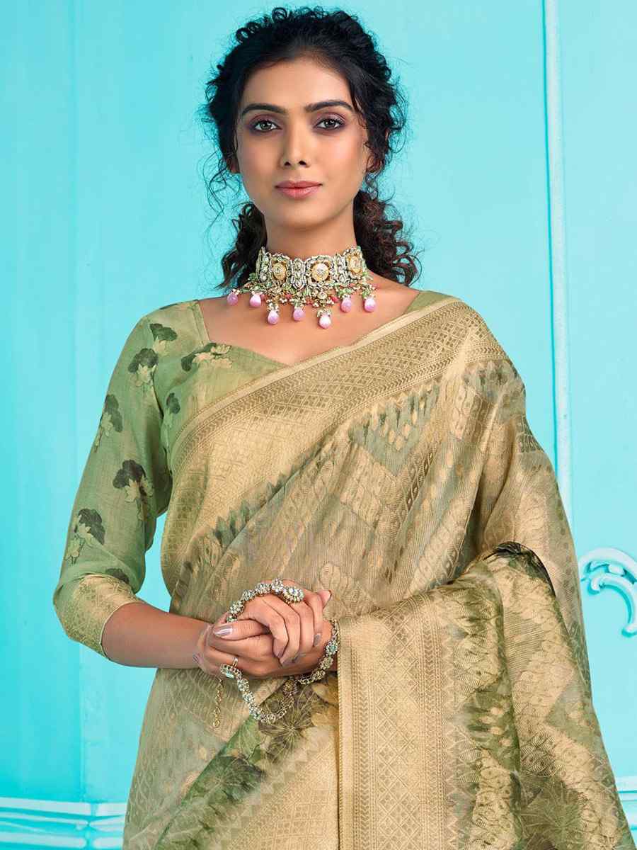 Multi Organza Handwoven Wedding Festival Heavy Border Saree