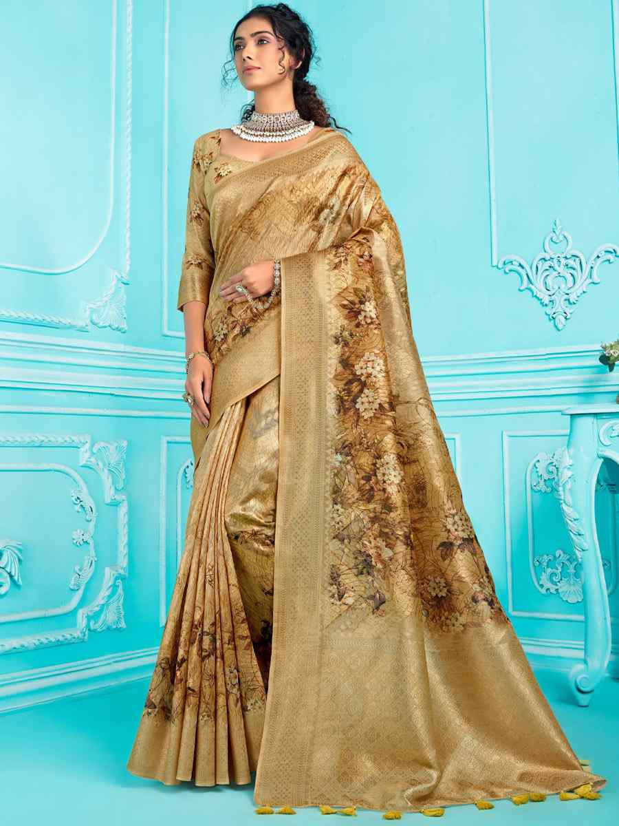 Multi Organza Handwoven Wedding Festival Heavy Border Saree